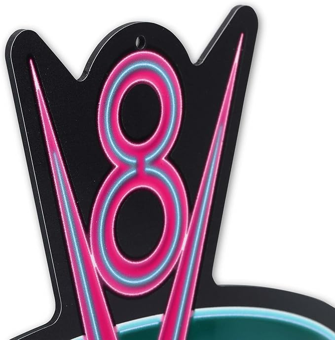 Disney Pixar Cars Flo's V8 Cafe Metal Wall Sign - Fun Cars Diner Decoration for Home