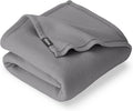 Bare Home Polar Fleece Blanket - Full/Queen - Grey - Warm & Cozy - Premium Fleece Throw for Bed, Sofa, Camping, Travel and Cold Nights - Lightweight Blanket (Full/Queen, Grey)