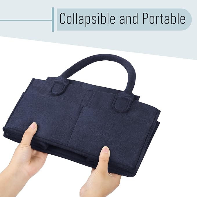 Mr. Pen- Baby Diaper Caddy Organizer, Navy Blue, Car Diaper Caddy, Portable Diaper Caddy, Diaper Organizer for Changing Table, Baby Organizer for Nursery
