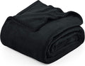 Utopia Bedding Black Fleece Blanket Twin Size Lightweight Fuzzy Soft Anti-Static Microfiber Dorm Bed Blanket (90x66 Inch)