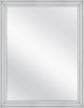 MCS Ezra 34.66x44.66 Large Wall Mirror, Gray Woodgrain & Beveled Mirror, Vertical & Horizontal Wall Hanging Mirror for Bathroom, Bedroom & Livingroom