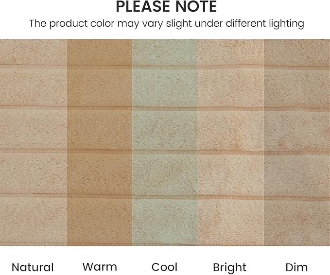 Cozy Bliss Deluxe Sheared Rabbit Faux Fur Throw Blanket, Soft Fuzzy High-Low Sculpted Plush Blanket for Couch, Cozy Home Accent, All Season Use, Khaki 60"x80"