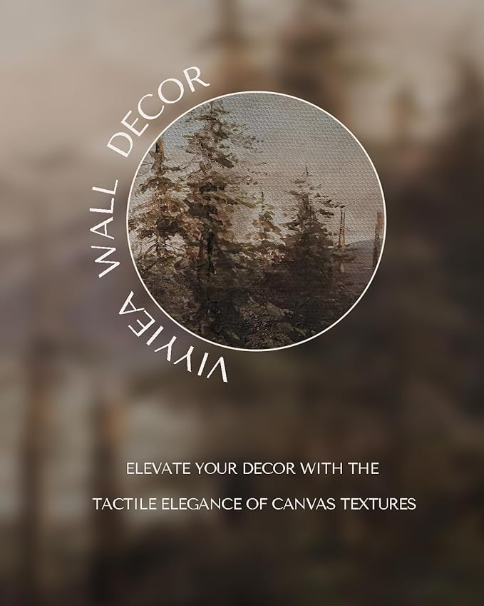 VIYYIEA Large Framed Canvas Wall Art, 3 Pcs, Living Room Vintage Landscape Decor, Nature Wall Art Bedroom Above Bed Decor, Country Retro Pictures, 16x24inch, Set of 3