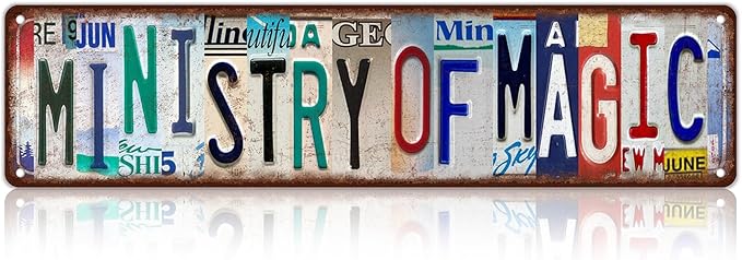 Vintage Ministry Of Magic Wall Decor Street Signs Home Bar Coffee Metal Tin Signs 16 x 4 Inches