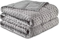 Sivio Weighted Blanket for Adults (15 lbs, 48" x 72") Soft Minky Heavy Blanket for Sleeping Perfect for 140-160 lbs, Twin Size Breathable Weighted Throw Blanket, Machine Washable, Grey