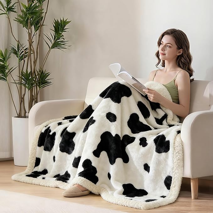 Full Size 60"x80" Fleece Blanket Gift for Women Girl - Soft Cozy Fuzzy Thick Throw Blankets for Couch Bed, Winter All Season,Gift for Women Girls