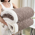 Sherpa Queen Blanket for Bed - Fleece Soft Cozy Fuzzy Blankets Thick Warm for Winter and All Seasons (Brown, Queen (90"x90"))
