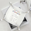 Inspirational Motivational Gifts Leather Jewelry Valet Tray, Little Reminders Positive PU Leather Catchall Beside Caddy Nightstand Organizer Tray for Jewelry Rings Watches Keys, 7.8x7.8inch