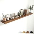 Fun Memories 72 Inch Fireplace Mantel Shelf, 10 Inch Deep Shelves for Display & Wall Storage, Rustic Wood Wall Shelf, Extra Long Floating Shelves for Living Room Laundry Room, Rustic Brown, Set of 1