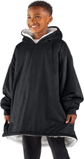 Bare Home Wearable Blanket Hoodie - Soft Plush Sherpa - Warm and Cozy - Oversized Wearable Blanket - Adult & Kid Sizes