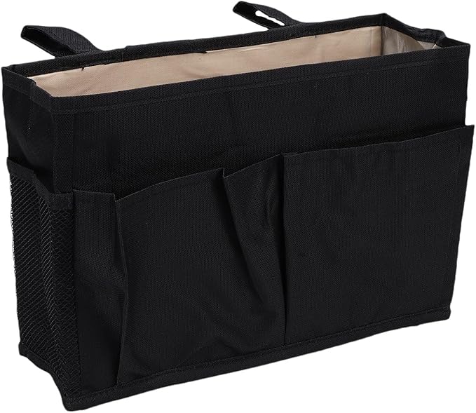 Pssopp Bedside Caddy Organizer, Polyester Multi Pocket Bedside Hanging Holder for Bunk Bed Dormitory and Hospital Beds