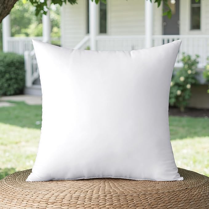 MIULEE 14x14 Pillow Insert Throw Pillow Insert, Outdoor Pillows Water-Resistant Premium Outdoor Pillow Stuffer Sham Square for Bed Couch Sofa Patio Furniture Cushion