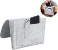 Felt Bedside Caddy,Bed Side Pocket Storage Organizer Bag with 5 Pockets and Charging Hole for Home Bedroom, Living Room (1PCS/Grey)