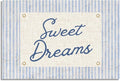 Jiaoweibao Sweet Dreams Canvas Wall Art, Navy Blue Stripes Positive Quote Poster, Sweety Daily Reminder Above Bed Wall Decor, Modern Inspiring Uplifting Typography Print for Bedroom 16x24in Unframed