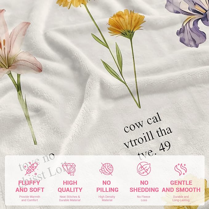 Christian Gifts for Women Faith, Inspirational/Religious/Spiritual Gifts for Adults, Soft Throw Blankets for Women/Men, Personalized Blankets for Adults 50"x 60"