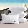 MIULEE Outdoor Pillows Set of 4 12x20 Waterproof Throw Pillow Inserts, Decorative Water Resistant Pillow Cushion for Patio and Garden