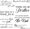 Zonon 5 Sheets Inspirational Quotes Wall Decals Peel and Stick Vinyl Quotes Stickers Motivational Positive Wall Sayings Stickers for Living Room Bathroom Xmas Bedroom Office Family Decor