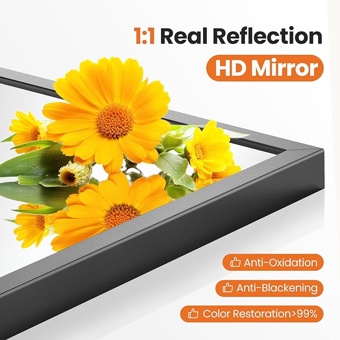 Sweetcrispy 26.5"x38" Arched Black Bathroom Vanity Mirror for Over Sink, Wall Decor Mirror for Entryway, Bedroom, Living Room