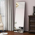 Koonmi 56"x21" Floor Mirror Full Length, Bedroom Floor Body Mirror with Stand, Large Black Mirror, Leaning, Standing or Hanging Horizontally/Vertically