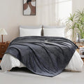 Fleece Blanket King Size, Silky Flannel Fuzzy Blankets for All Season, Cozy Lightweight Blanket for Couch, Bed, Sofa, 108" x 90", Gray, King