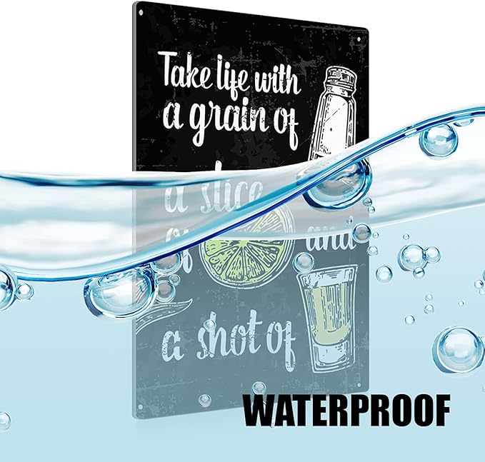 Funny Bar Kitchen Metal Tin Sign Wall Decor Vintage Bar Quote Tin Sign for Home Bar Man Cave Decor Gifts