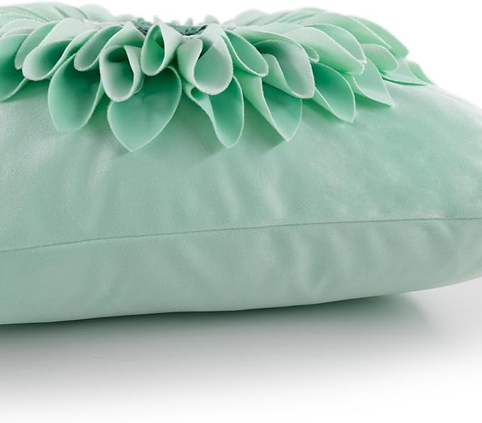 OiseauVoler 3D Sunflower Throw Pillow Cover Decorative Handmade Cushion Cover Case for Home Sofa Car Bed Room Decor 18 x 18 Inch