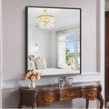 KOCUUY Black Bathroom Mirror, 30x36 Inch Rectangle Mirror for Over Sink, Modern Decorative Wall Mirror for Bedroom Living Room Bathroom, Hang Horizontal/Vertical