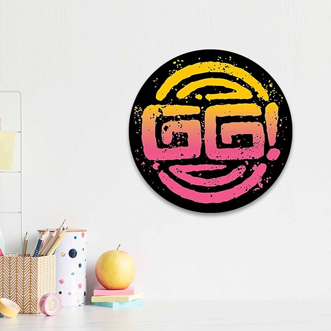 Fortnite GG Round Wood Wall Decor - Fun Gaming Sign for Teen Room or Game Room
