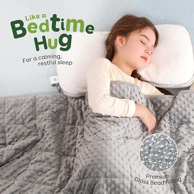 Sivio Weighted Blanket, Weighted Blanket,Soft and Cozy Cooling Heavy Blankets, Calm and Nap, School and Home, 3lbs 36 x 48inches, Grey