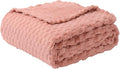 FY FIBER HOUSE Fleece Throw Blanket for Couch 300GMS Super Soft Plush Fuzzy Blankets and Throws for Sofa Bed Office, 40x50 Inches, Pink