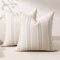 Hckot Throw Pillow Covers 18x18 Set of 2 Blue Pillow Covers Farmhouse Decorative Pillows Textured Linen Square Cushion Covers for Sofa Couch Bed Living Room Decor(Dusty Blue)