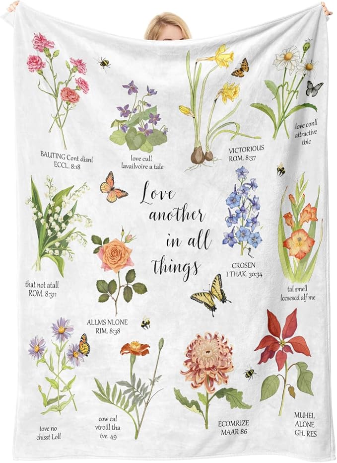 Christian Gifts for Women Faith, Inspirational/Religious/Spiritual Gifts for Adults, Soft Throw Blankets for Women/Men, Personalized Blankets for Adults 50"x 60"