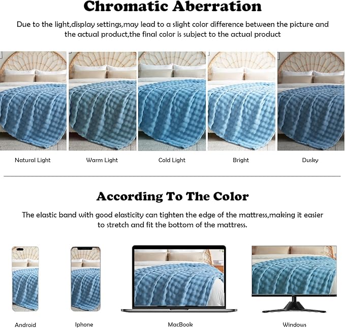 NEWCOSPLAY Throw Blanket for Couch Blue Super Soft Flannel Fleece 3D Bubble Lightweight Bed Blanket All Season Use (Blue, Throw(50"x60"))