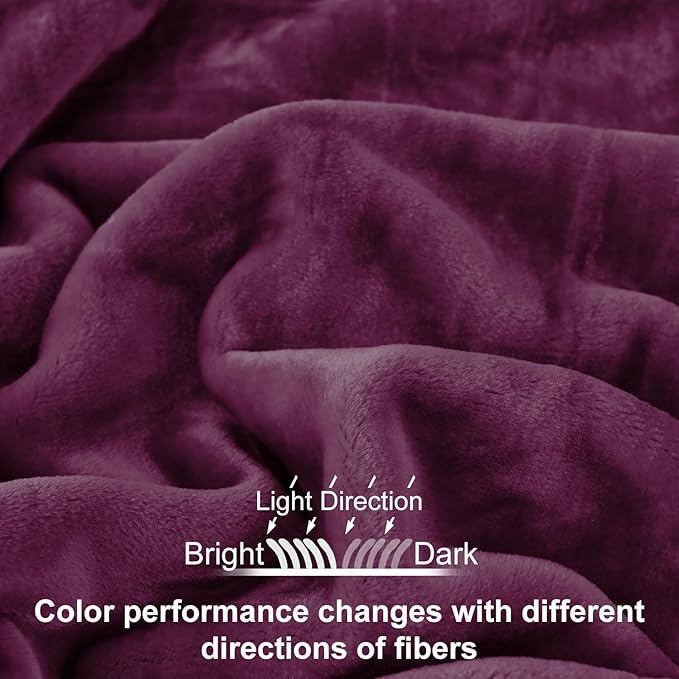 JYK Fleece Plush Blanket King Size 85'' x 95'' - Premium Silky Flannel Fleece Blanket 4.4 LB, Lightweight and Fluffy Cozy Plush Comfy Large Blankets for Couch Sofa Bedroom, Purple