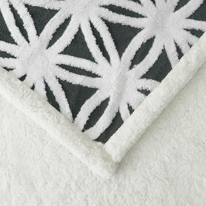 LOMAO Sherpa Fleece Blanket Easter Gifts for Mom Cozy Soft Throw Blanket for Women Men Dual Sided Couch Sofa Bed Blanket (Dark Grey, 60''x80'')