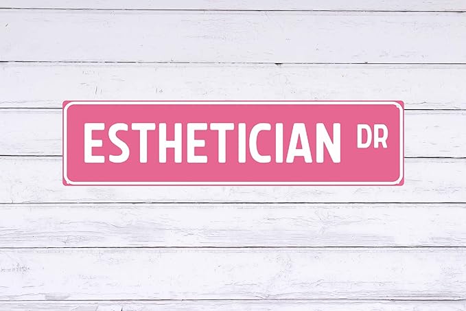 Esthetician Dr Metal Sign 4x16in Spa Salon Plaque for Bathroom Office Skincare Decor Gift