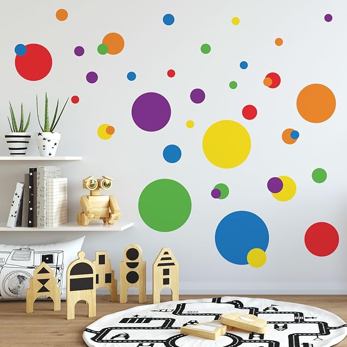 RoomMates RMK1248SCS Just Dots Peel and Stick Wall Decals (Pack of 4)