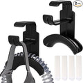 2 Pack CPAP Hose Holder for Bed, CPAP Tube Holder Compatible with CPAP Hose & Headgear Storage, Bedside CPAP Hook for CPAP Organization with 4 Removable Strips（2 Black）