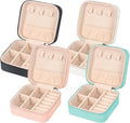 Travel Jewelry Case Small Jewelry Box Jewelry Organizer Storage Case Portable PU Leather Mini Jewelry Travel Case for Girls Womens Earring, Necklace, Rings,Bracelets