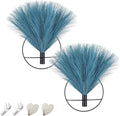 Pretty Jolly Boho Wall Decor, Wall-Mounted Metal Wall Decor, Hanging Artificial Pampas Display, Wall Art Living Room, Bedroom, Bathroom, Dining room,Plant Wall Decor 2 Pack,Black Ring