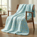 Horaldaily Spring Summer Throw Blanket, Blue Daisy Soft Fuzzy Plush Faux Fur Cozy Blankets for Couch Sofa Bed Lounging, Ideal Gifts for Kids Adults Wife Self, 60x80