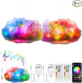 ViLSOM LED Cloud Light,2pcs RGB Cloud Lights with IC Remote Control and APP Control Cool Lights Sync Music Color Changing Led Light for Bedroom Ceiling Adults and Kids Modern Home Decorations