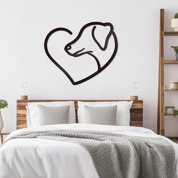 Bnesi Infinity Heart Metal Wall Art Love Signs for Home Decor Black Wall Decor Above Bed Wall Decor Minimalist Wall Art for Living Room Bedroom Bathroom Kitchen (Style C)
