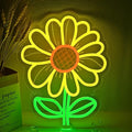 SYLHOME Sunflower Led Neon Light Sign Bedroom Living Room Kids Room Classroom Wall Decor Sign Game Room Birthday Christmas Party 13.78" X 11.38" USB