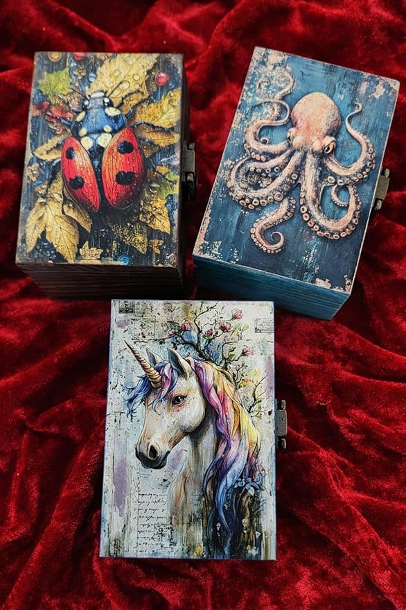 RK Collections Trinket Boxes Small Jewelry Keepsake Box (Unicorn)