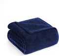 Casa Platino Fleece Blanket Queen Size – 300 GSM Navy Blue Fleece Throw for Bed or Couch – Soft Cozy Warm Holiday Bed Blanket for Winter, Fuzzy Plush Elegant Gifts for Men & Women - 90x90 Inch