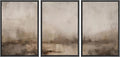 MUDECOR Framed Wall Art Print Set Minimalist Abstract Landscape Misty Horizons Illustrations Modern Art Decorative Chic for Living Room, Bedroom, Office - 16"x24"x3 Black