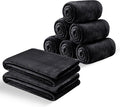 IR Imperial Rooms Fleece Blanket King Size, Pack of 8 – Soft 400 GSM Plush Microfiber King Size Blanket, Warm Lightweight King Blanket for The Bed, Bulk Value Pack 108x90 Inches, Black
