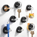 8 Pcs Rotatable Cord Organizer 1s Clip-on Magnetic Cord Holder Strong Adhesive Easy-Open Cable Clips for Bedside, Desk, Home, Office, Works as a Hanging Hook, Holds up to 2.2 Lbs