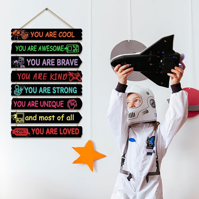 Boys Room Decor Games Room Decor for Boys Inspirational Wall Art Kids Wall Decor Little Boy Gaming Room Wooden Sign Nursery Room Decor (gaming room)